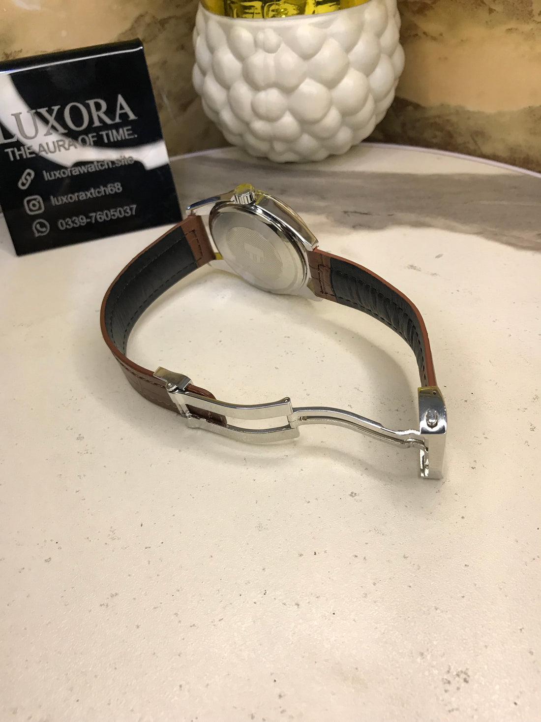 Carrera Leather Strap Master Lock Casual Watch